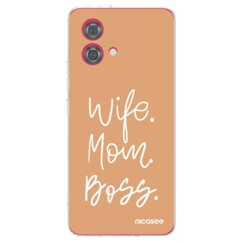 Picasee átlátszó szilikon tok az alábbi mobiltelefonokra Motorola Moto G84 5G - Boss Mama