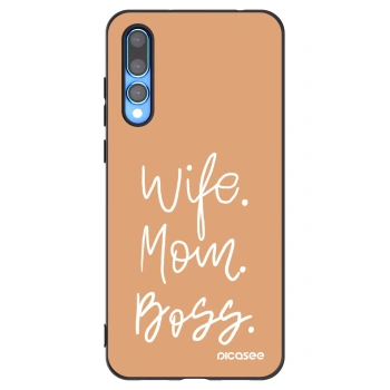 Picasee fekete szilikon tok az alábbi mobiltelefonokra Huawei P20 Pro - Boss Mama