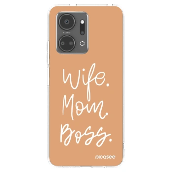 Picasee átlátszó szilikon tok az alábbi mobiltelefonokra Honor X7a - Boss Mama