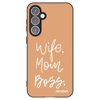 Picasee fekete szilikon tok az alábbi mobiltelefonokra Samsung Galaxy S23 FE S711B - Boss Mama