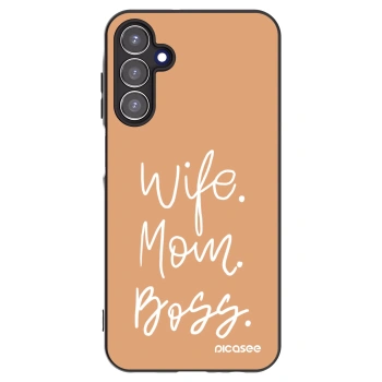 Picasee fekete szilikon tok az alábbi mobiltelefonokra Samsung Galaxy A15 A156B 5G - Boss Mama