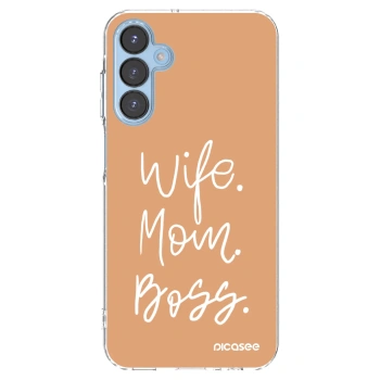 Picasee átlátszó szilikon tok az alábbi mobiltelefonokra Samsung Galaxy A15 A156B 5G - Boss Mama