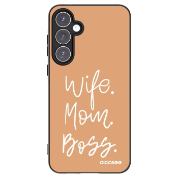 Picasee fekete szilikon tok az alábbi mobiltelefonokra Samsung Galaxy A55 5G A556B - Boss Mama