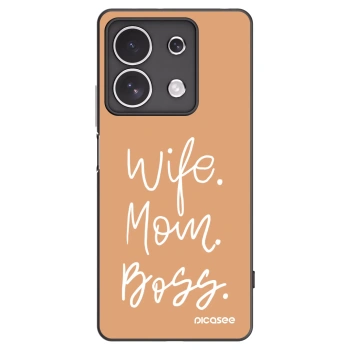 Picasee fekete szilikon tok az alábbi mobiltelefonokra Xiaomi Redmi Note 13 4G - Boss Mama