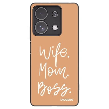 Picasee fekete szilikon tok az alábbi mobiltelefonokra Xiaomi Redmi Note 13 Pro 4G - Boss Mama