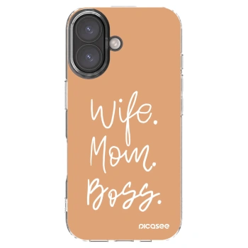 Picasee átlátszó szilikon tok az alábbi mobiltelefonokra Apple iPhone 16 - Boss Mama