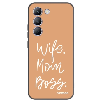 Picasee fekete szilikon tok az alábbi mobiltelefonokra Vivo V40 SE 5G - Boss Mama