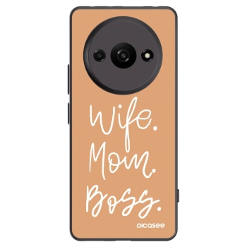 Picasee fekete szilikon tok az alábbi mobiltelefonokra Xiaomi Redmi A3 - Boss Mama