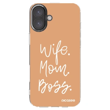 Picasee átlátszó szilikon tok az alábbi mobiltelefonokra Apple iPhone 16 Plus - Boss Mama