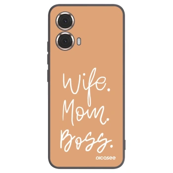 Picasee fekete szilikon tok az alábbi mobiltelefonokra Motorola Moto G85 - Boss Mama