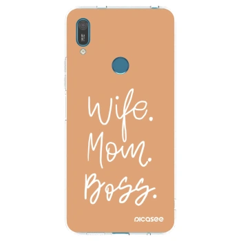 Picasee átlátszó szilikon tok az alábbi mobiltelefonokra Huawei Y7 2019 - Boss Mama