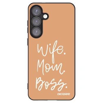 Picasee fekete szilikon tok az alábbi mobiltelefonokra Samsung Galaxy S25+ 5G - Boss Mama