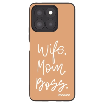 Picasee fekete szilikon tok az alábbi mobiltelefonokra Honor X8c - Boss Mama
