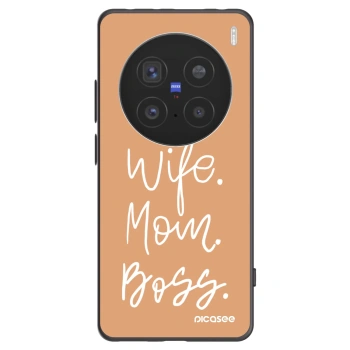 Picasee fekete szilikon tok az alábbi mobiltelefonokra Vivo X200 Pro - Boss Mama