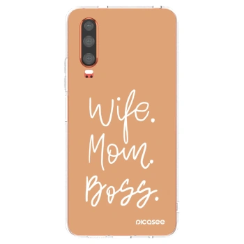 Picasee átlátszó szilikon tok az alábbi mobiltelefonokra Huawei P30 - Boss Mama