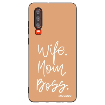 Picasee fekete szilikon tok az alábbi mobiltelefonokra Huawei P30 - Boss Mama