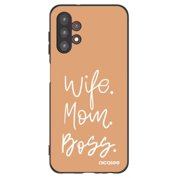 Picasee fekete szilikon tok az alábbi mobiltelefonokra Samsung Galaxy A13 5G - Boss Mama