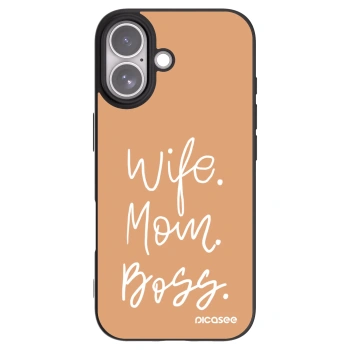 Picasee fekete szilikon tok az alábbi mobiltelefonokra Apple iPhone 17 - Boss Mama