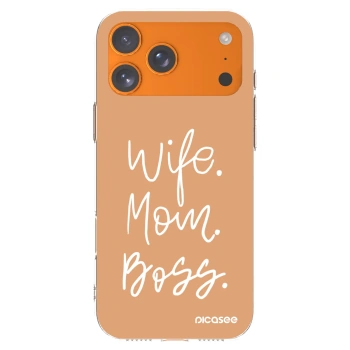 Picasee átlátszó szilikon tok az alábbi mobiltelefonokra Apple iPhone 17 Pro Max - Boss Mama