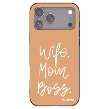 Picasee fekete szilikon tok az alábbi mobiltelefonokra Apple iPhone 17 Pro Max - Boss Mama