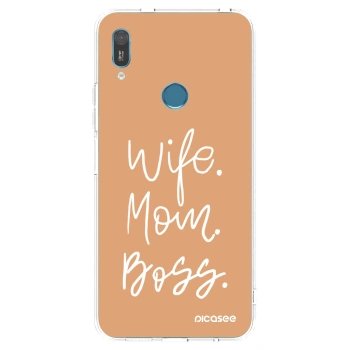 Picasee átlátszó szilikon tok az alábbi mobiltelefonokra Huawei Y6 2019 - Boss Mama