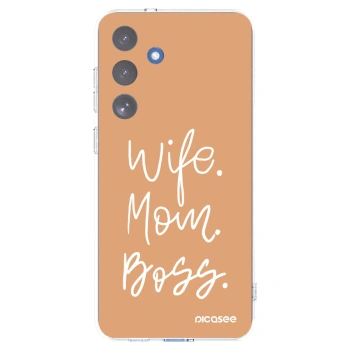 Picasee átlátszó szilikon tok az alábbi mobiltelefonokra Samsung Galaxy S25 FE 5G - Boss Mama