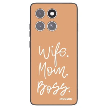 Picasee fekete szilikon tok az alábbi mobiltelefonokra Motorola Edge 60 Fusion - Boss Mama