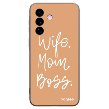 Picasee fekete szilikon tok az alábbi mobiltelefonokra Samsung Galaxy A57 5G - Boss Mama