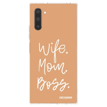 Picasee átlátszó szilikon tok az alábbi mobiltelefonokra Samsung Galaxy Note 10 N970F - Boss Mama