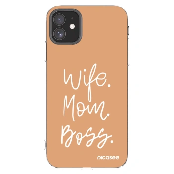 Picasee átlátszó szilikon tok az alábbi mobiltelefonokra Apple iPhone 11 - Boss Mama