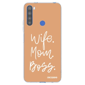 Picasee átlátszó szilikon tok az alábbi mobiltelefonokra Xiaomi Redmi Note 8T - Boss Mama