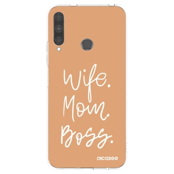 Picasee átlátszó szilikon tok az alábbi mobiltelefonokra Huawei P40 Lite E - Boss Mama