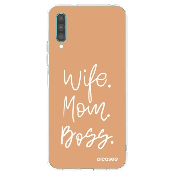 Picasee átlátszó szilikon tok az alábbi mobiltelefonokra Samsung Galaxy A30s A307F - Boss Mama
