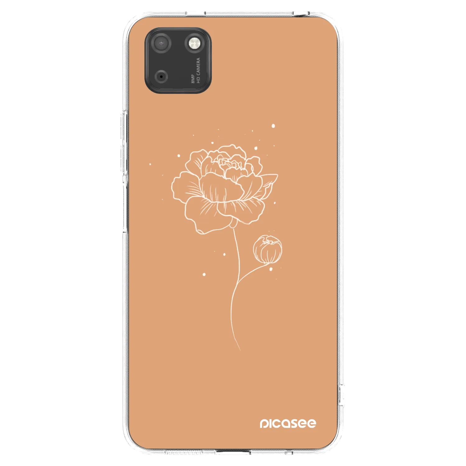 Picasee átlátszó szilikon tok az alábbi mobiltelefonokra Huawei Y5P - Peonies