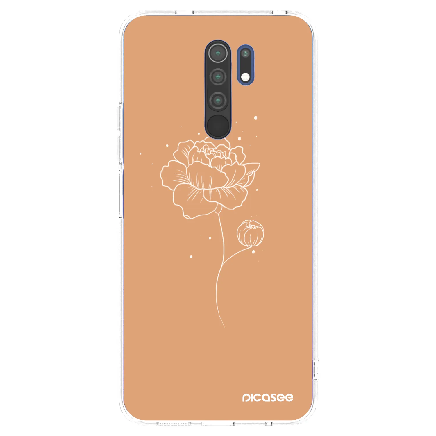 Picasee átlátszó szilikon tok az alábbi mobiltelefonokra Xiaomi Redmi 9 - Peonies