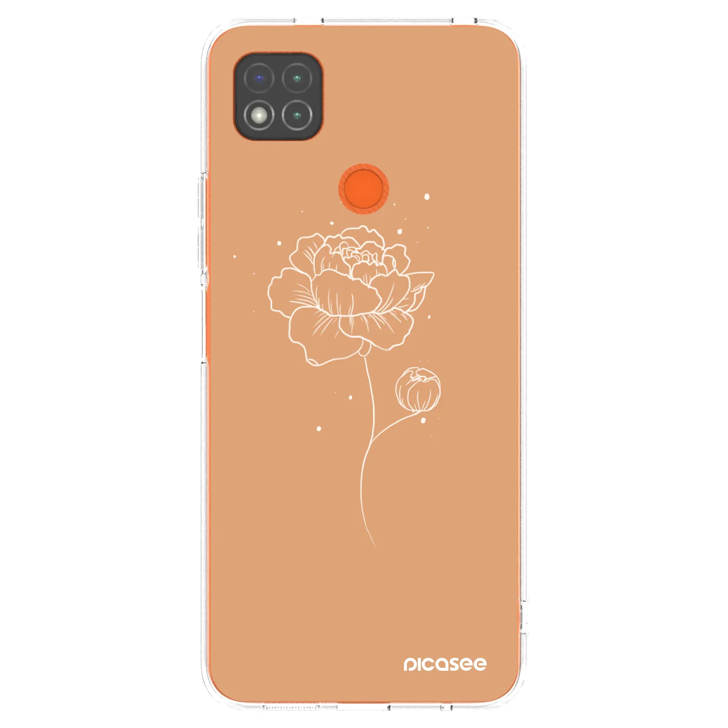 Picasee átlátszó szilikon tok az alábbi mobiltelefonokra Xiaomi Redmi 9C - Peonies