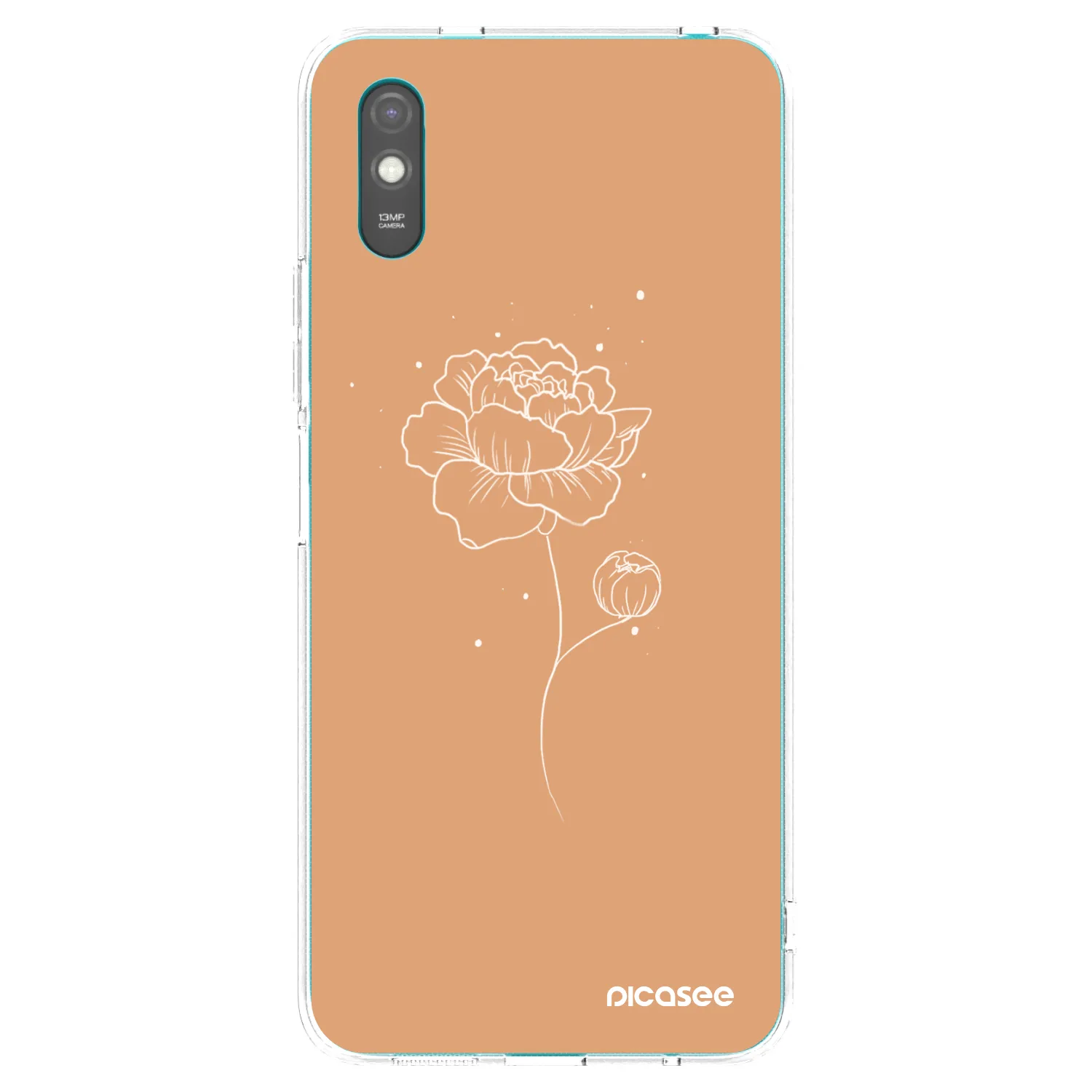 Picasee átlátszó szilikon tok az alábbi mobiltelefonokra Xiaomi Redmi 9A - Peonies