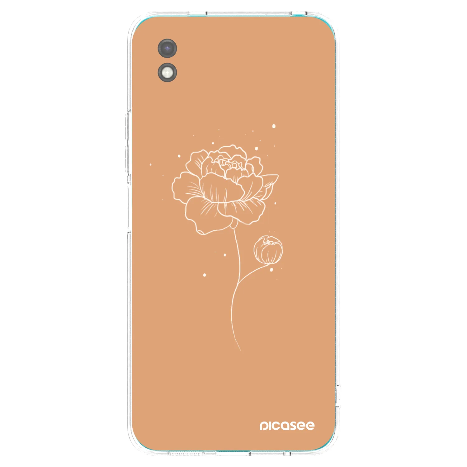 Picasee fekete szilikon tok az alábbi mobiltelefonokra Xiaomi Redmi 9A - Peonies