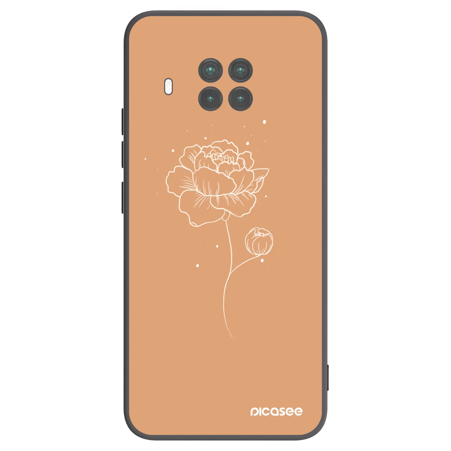 Picasee fekete szilikon tok az alábbi mobiltelefonokra Xiaomi Mi 10T Lite - Peonies