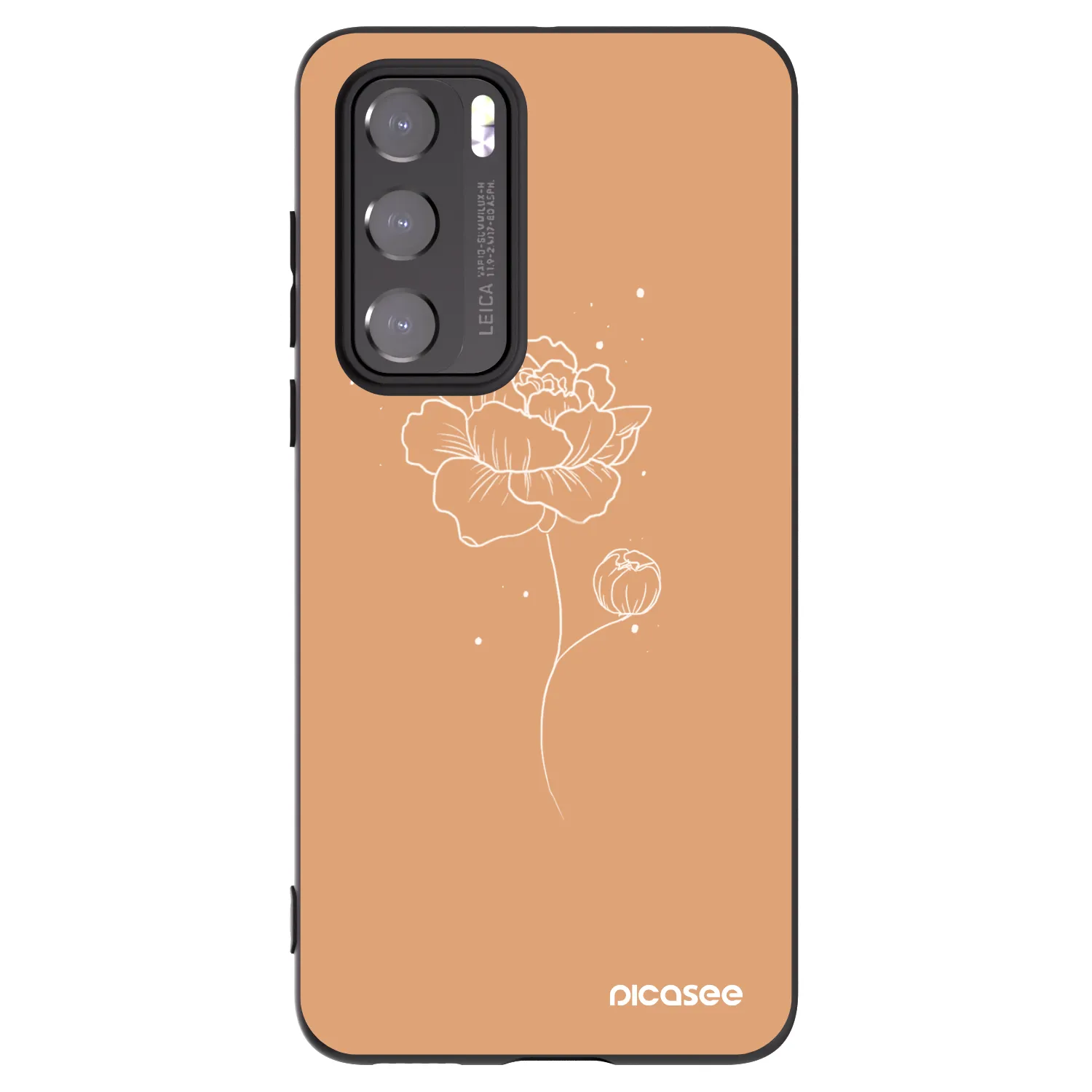 Picasee fekete szilikon tok az alábbi mobiltelefonokra Huawei P40 - Peonies