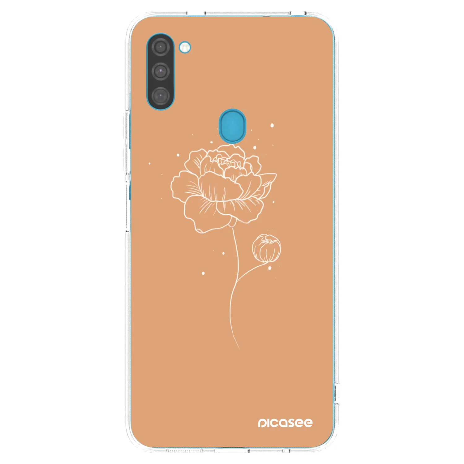 Picasee átlátszó szilikon tok az alábbi mobiltelefonokra Samsung Galaxy M11 - Peonies