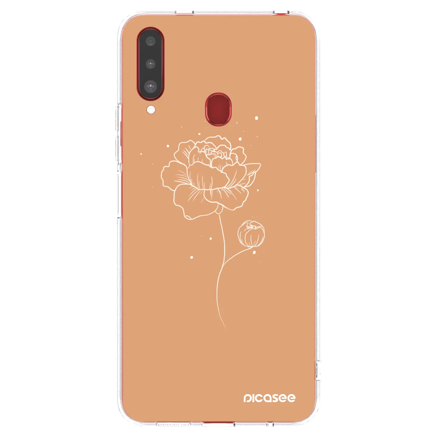 Picasee átlátszó szilikon tok az alábbi mobiltelefonokra Samsung Galaxy A20s - Peonies