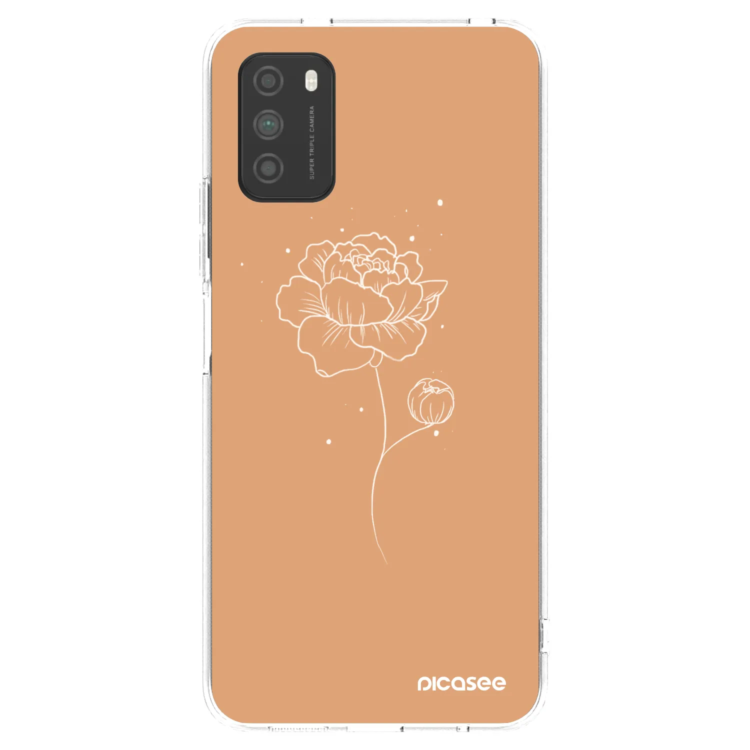 Picasee átlátszó szilikon tok az alábbi mobiltelefonokra Xiaomi Poco M3 - Peonies
