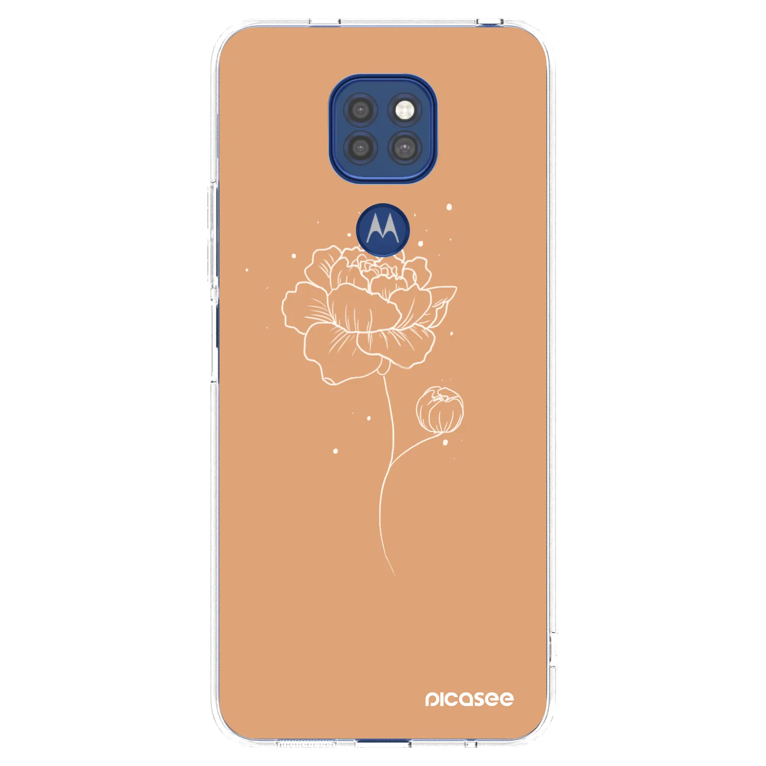 Picasee átlátszó szilikon tok az alábbi mobiltelefonokra Motorola Moto G9 Play - Peonies