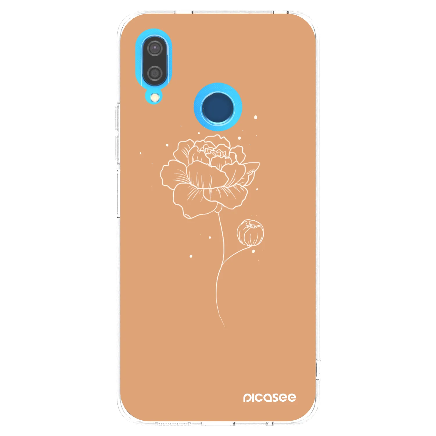 Picasee átlátszó szilikon tok az alábbi mobiltelefonokra Huawei P20 Lite - Peonies