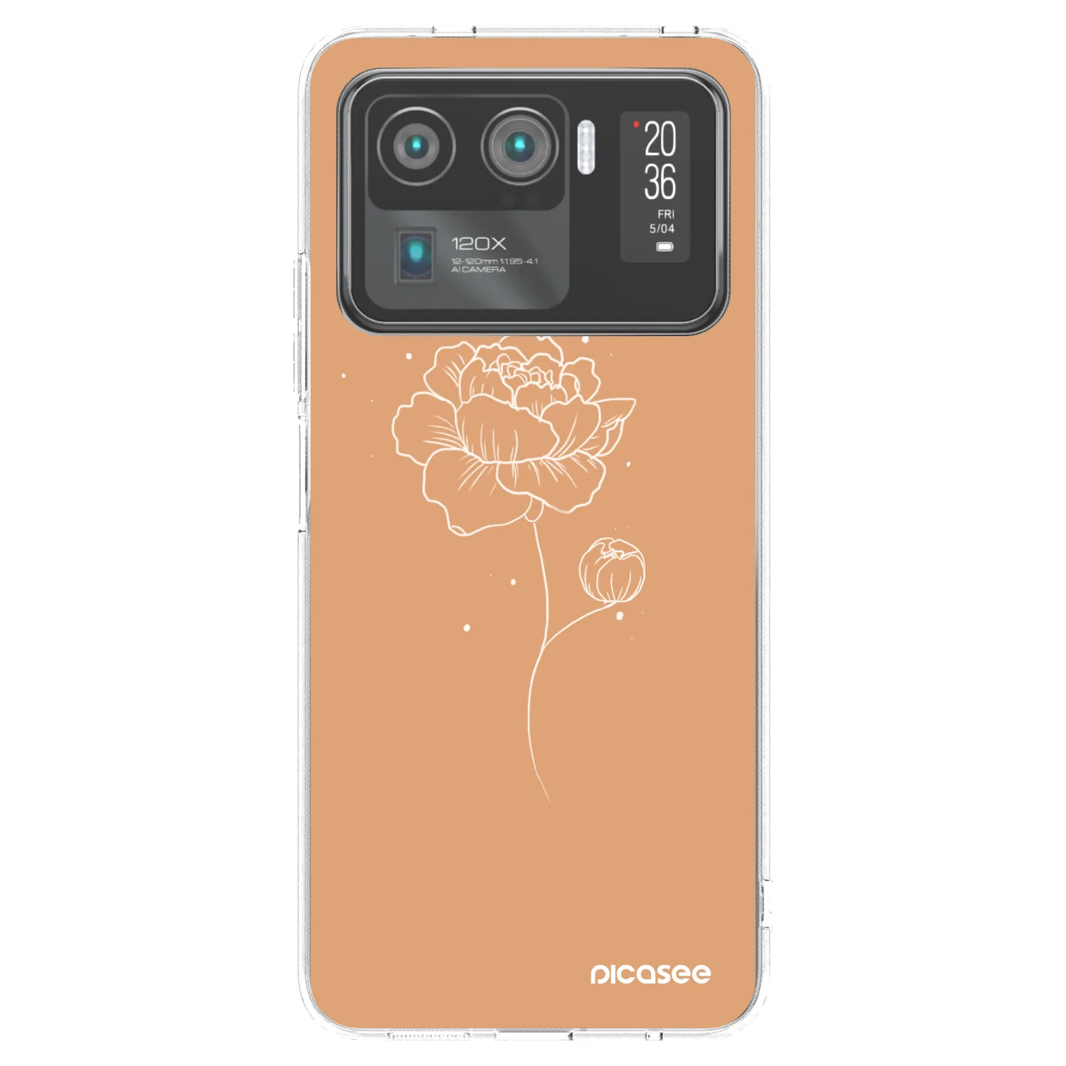 Picasee átlátszó szilikon tok az alábbi mobiltelefonokra Xiaomi Mi 11 Ultra - Peonies