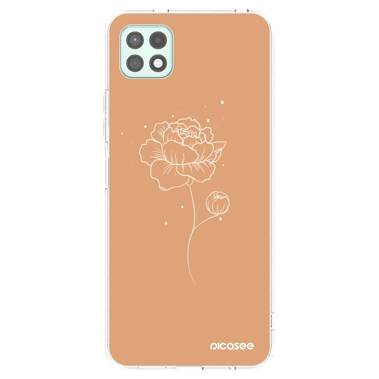 Picasee átlátszó szilikon tok az alábbi mobiltelefonokra Samsung Galaxy A22 A226B 5G - Peonies