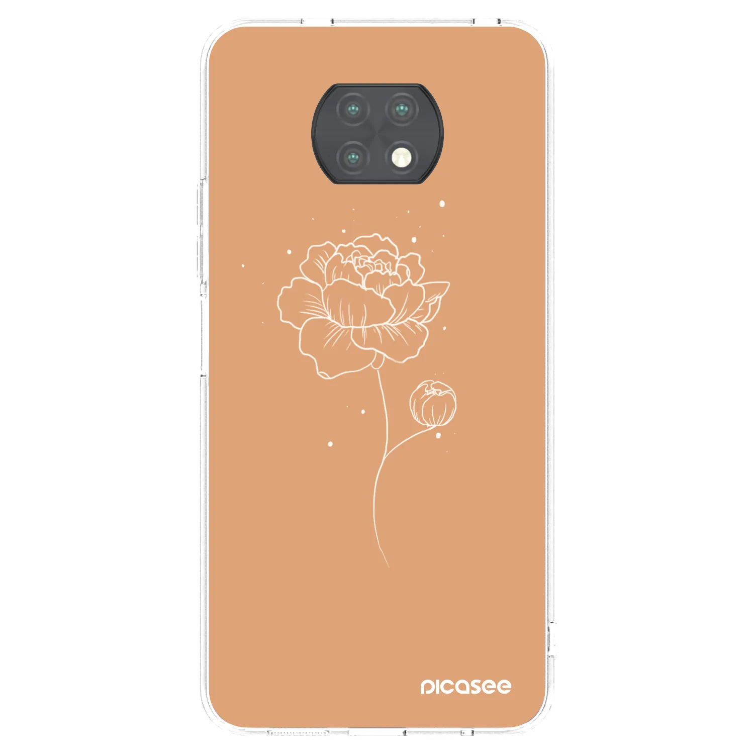 Picasee átlátszó szilikon tok az alábbi mobiltelefonokra Xiaomi Redmi Note 9T - Peonies
