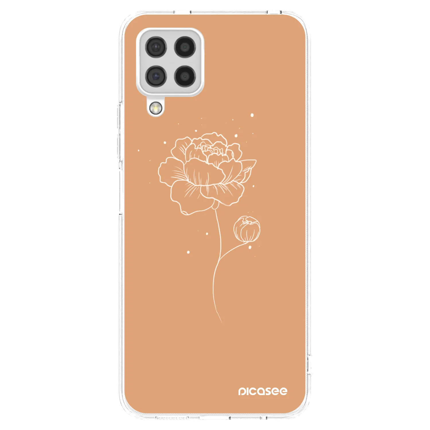 Picasee átlátszó szilikon tok az alábbi mobiltelefonokra Samsung Galaxy A22 A225F 4G - Peonies