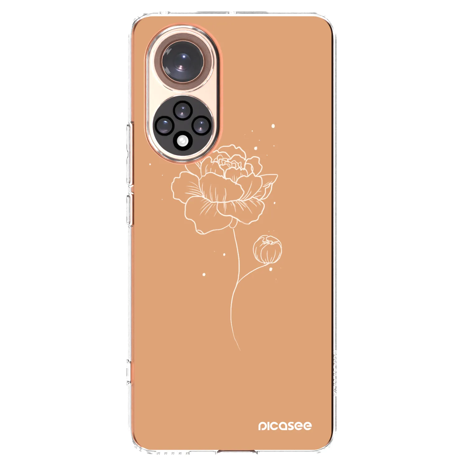 Picasee átlátszó szilikon tok az alábbi mobiltelefonokra Huawei Nova 9 - Peonies